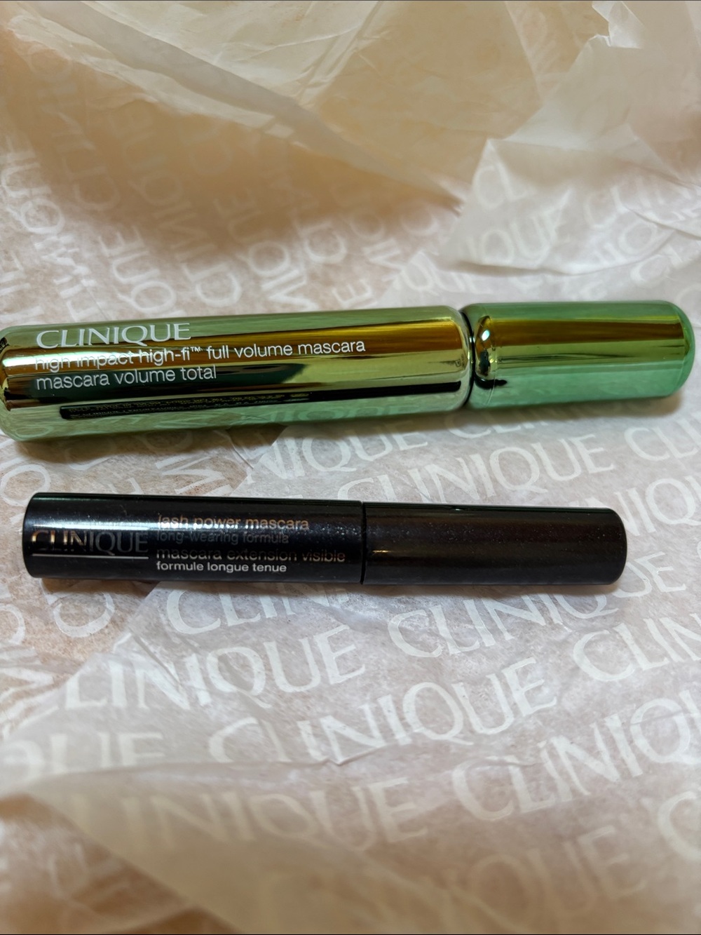 NEW Clinique High Impact HiFi Intense Black and Lash Power Black Onyx Mascaras.